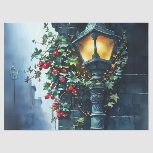 魅力的クリスマス通りライトデカップクラフトPa 薄葉紙 (正面)