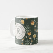 魅力的クリスマス:新モノグラムの婚 コーヒーマグカップ (正面左)
