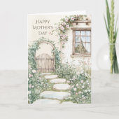 魅力的コテージガーデンカスタム母 カード (正面)