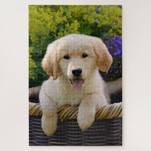 魅力的ゴルフ犬の子犬ゲーム ジグソーパズル (縦)