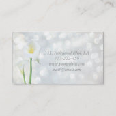 魅力的シックエレガントラックス明るい《写真》ぼけ味カルラリリー 名刺 (裏面)