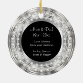 魅力的シルバー結婚25周年記念 セラミックオーナメント (裏面)