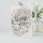 魅力的シンプルシックシテラス サンキューカード (スタンド正面)