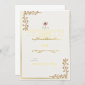 魅力的シンプル結婚式招待状 招待状 (正面/裏面)