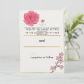 魅力的シンプル結婚式招待状 招待状 (スタンド正面)