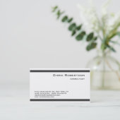 魅力的シンプルGRAY WHITE Business Card 名刺 (スタンド正面)