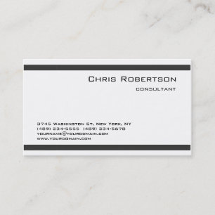 魅力的シンプルGRAY WHITE Business Card 名刺