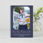 魅力的スタイリッシュな卒業招待状テンプレート 招待状 (スタンド正面)