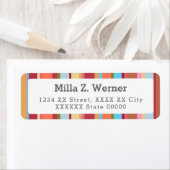 魅力的ストライプカラフル ラベル (インサイチュ)