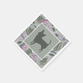 魅力的チワワのセージ赤面ガーデンパターン、 スタンダードカクテルナプキン (角)