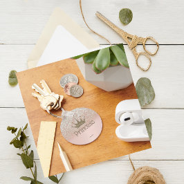 魅力的ティアラ、プリンセス、グリッター《写真》ぼけ味 キーホルダー