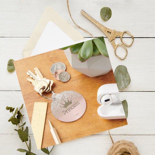 魅力的ティアラ、プリンセス、グリッター《写真》ぼけ味 キーホルダー