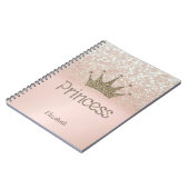 魅力的ティアラ、プリンセス、グリッター《写真》ぼけ味 ノートブック (左側)