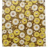 魅力的デイジー収集多用途フローラルパターン シャワーカーテン (正面)