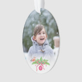 魅力的トレンディーウォーター色ホリデーフォト オーナメント (正面)