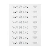 魅力的トレンディージョイシルバーホリデイ ラップアラウンドラベル (シート)