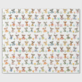 魅力的ネズミのドレス – 楽しいフローラウィムシー ラッピングペーパー (フラット)