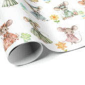 魅力的ネズミのドレス – 楽しいフローラウィムシー ラッピングペーパー (ロールコーナー)