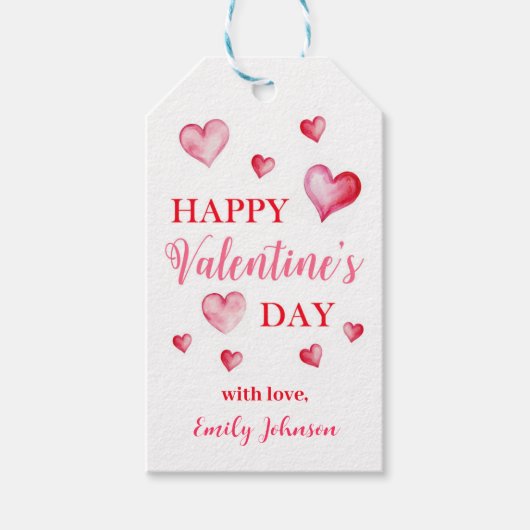 魅力的ハッピーバレンタインデーギフトラベル ギフトタグ (正面)