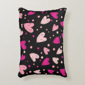 魅力的ハートとドットパターン アクセントクッション (正面(垂直))