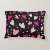 魅力的ハートとドットパターン アクセントクッション (裏面)