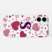 魅力的ハートエレガントとスタイリッシュデザイン iPhone 16ケース (裏面横)