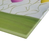 魅力的ハートバルーン付きカラフルラディバグ カッティングボード (角)