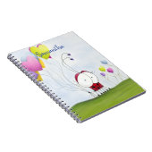 魅力的ハートバルーン付きカラフルラディバグ ノートブック (右側)