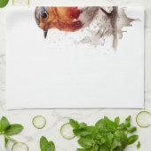 魅力的バックヤードロビン キッチンタオル (折り畳み)