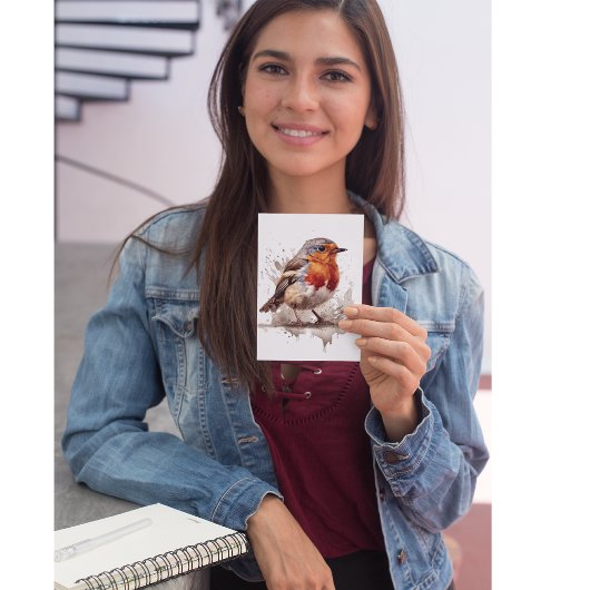 魅力的バックヤードロビン ポストカード