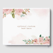 魅力的バラヴィンテージほこりっぽいピンク結婚フローラ ゲストブック (裏面)