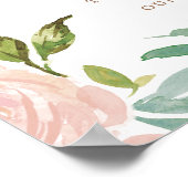 魅力的バラヴィンテージフォトブ結婚ースのサイン ポスター (角)