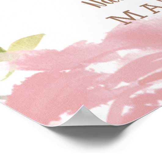 魅力的バラヴィンテージ愛は甘い結婚しるし ポスター (角)