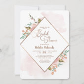 魅力的バラヴィンテージ結婚フローラブライダルシャワー 招待状 (正面)