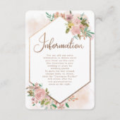 魅力的バラヴィンテージ結婚フローラ情報 エンクロージャーカード (正面)