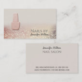 魅力的バラ金ゴールドのネイルサロン 名刺 (正面/裏面)