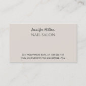 魅力的バラ金ゴールドのネイルサロン 名刺 (裏面)