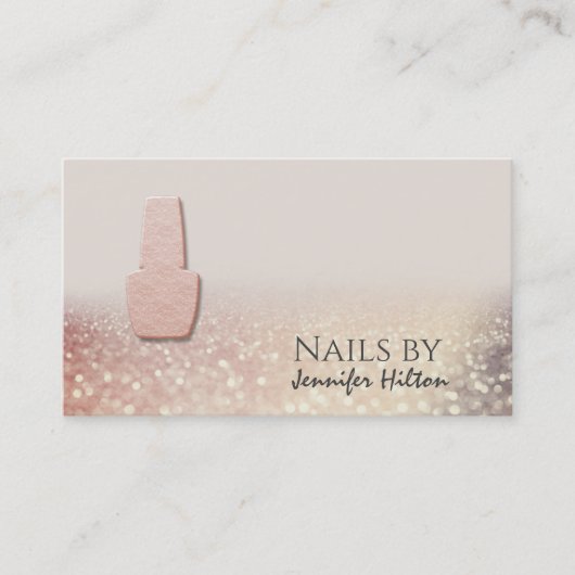 魅力的バラ金ゴールドのネイルサロン 名刺 (正面)