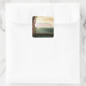 魅力的バルコニー付きピンクローゼスビーチキンセアニラ スクエアシール (バッグ)