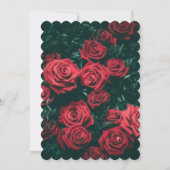 魅力的バレンタインデーパーティー | ハートとバラ 招待状 (裏面)