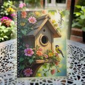 魅力的バードハ鮮やかウス夏の花素晴らしの木 ノートブック