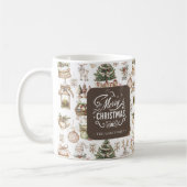 魅力的パーソナライズされた冬場 コーヒーマグカップ (左)