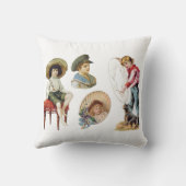 魅力的ビクトリアン子・犬コラージュ クッション (裏面)