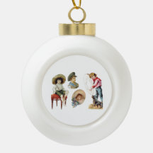 魅力的ビクトリアン子・犬コラージュ