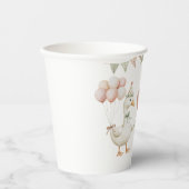 魅力的ピンクワン間抜けグース1歳パーティー 紙コップ (正面)