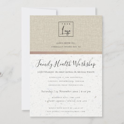 魅力的フェイク金ゴールドセミナ企業のートークイベント 招待状 (正面)