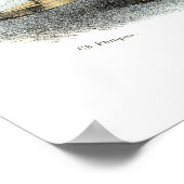 魅力的フランスのヴィンテージシックファッション ポスター (角)