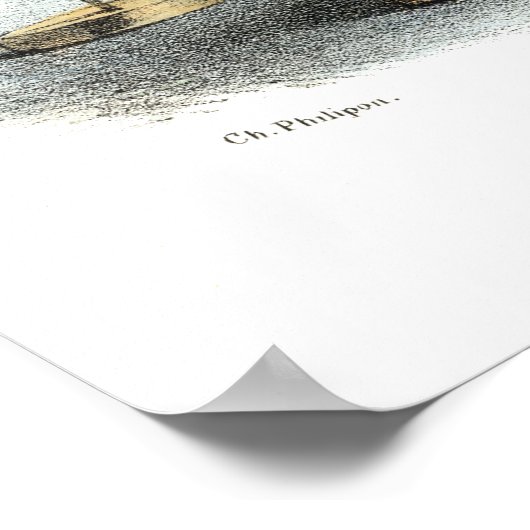 魅力的フランスのヴィンテージシックファッション ポスター (角)