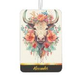 魅力的フローラ牛デザイン付き空気清浄剤 カーエアーフレッシュナー (裏面)