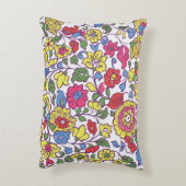 魅力的フローラ：シームレスなガーデンのテクスチャ アクセントクッション (裏面(縦))